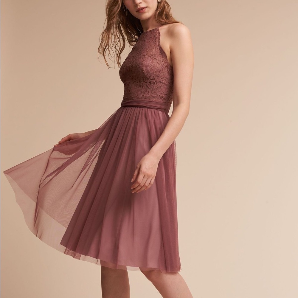 BHLDN York Dress - Mauve/dusty rose